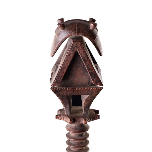 Rare Polynesian Austral Islands Chief’s Sacred Fly Whisk Handle ‘Tahirira’A’ from Tubuai Island